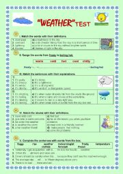 English Worksheet: Weather