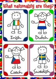 English Worksheet: Nationalities - flashcards (2/3)