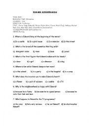 English Worksheet: Edward Scissorhands quiz