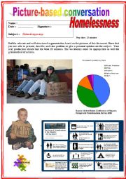 English Worksheet: Picture based conversation.  Homelessness. (Debating) 8/