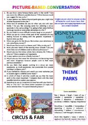 Picture-based conversation : topic 28 - theme park vs circus & fair