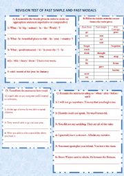 Revision for simple past and past modals