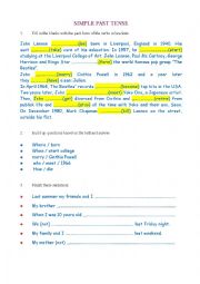 English Worksheet: simple past test (2)