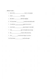 English Worksheet: present simple