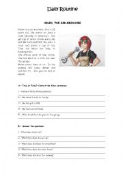 English Worksheet: Daily Routine