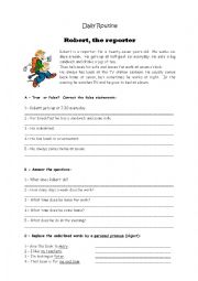 English Worksheet: Daily Routine