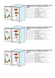 English Worksheet: there is, there are