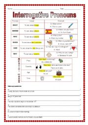 English Worksheet: Interrogative Pronouns