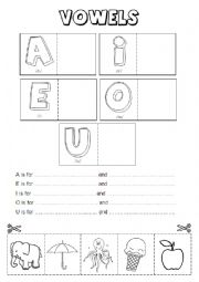 English Worksheet: Vowels