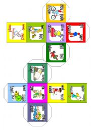 English Worksheet: Irregular Verbs Blocks