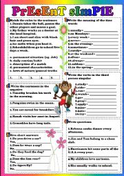 English Worksheet: Present simple