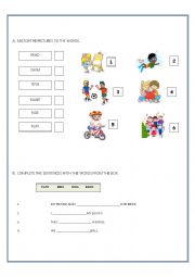 English Worksheet: Verbs