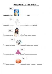 English Worksheet: How much..?