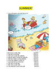 English Worksheet: SUMMER