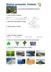 English Worksheet: Listening comprehension/ Ireland presented by an Irish girl