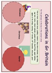 English Worksheet: Celebrations in Gr. Britain