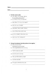 English Worksheet: PRESENT SIMPLE