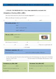 English Worksheet: the making of the US