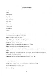 English Worksheet: Dragons Treasure