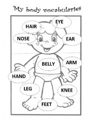 English Worksheet: body activity