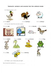 English Worksheet: Domestic animals