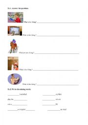 English Worksheet: Present Continuous 