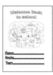 English Worksheet: Welcome back to school