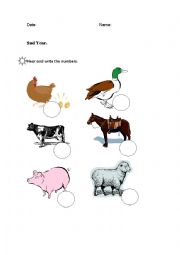 English Worksheet: Farm Animals