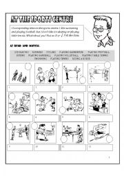 English Worksheet: At the sports centre - Happy Street 2