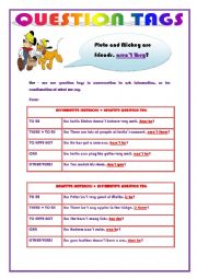 English Worksheet: QUESTION TAGS - RULES AND EXERCISES