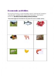 English Worksheet: Economic Activities