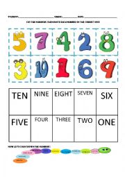 English Worksheet: NUMBERS 