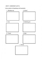 English Worksheet: Gardening Tools