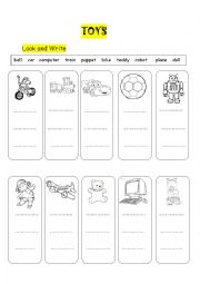 English Worksheet: Toys