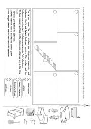 English Worksheet: Parts of the house