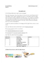 English Worksheet: module one 8th form