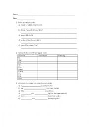 English Worksheet: Past simple