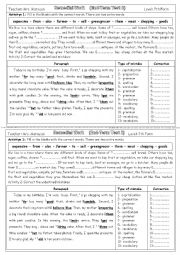 English Worksheet: REMEDIAL WORK (end of term test 2)