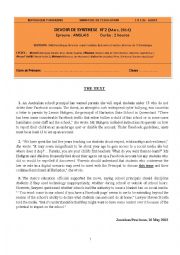 English Worksheet: Tunisien Bac  Exam N2  :  with correction