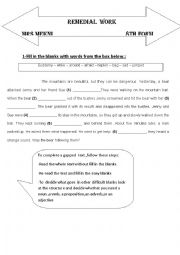 English Worksheet: Remedial work of end-term test 2