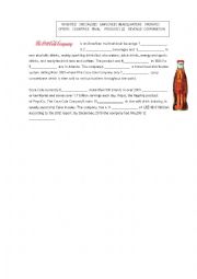English Worksheet: Coca Cola company