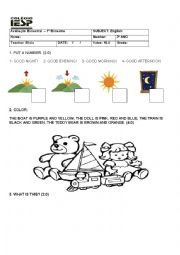 English Worksheet: English Test for Children