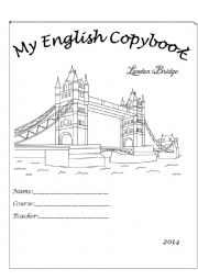 English Worksheet: cover copybook