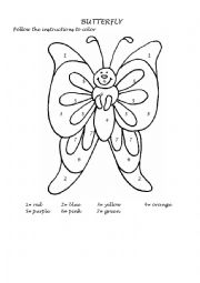 English Worksheet: Butterfly