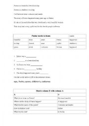 English Worksheet: purim 