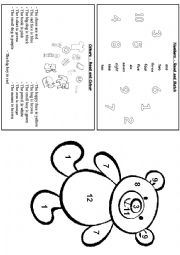 English Worksheet: Colours + Numbers