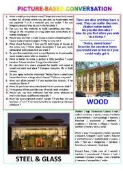 Picture-based conversation : topic 34 - wood vs steel & glass