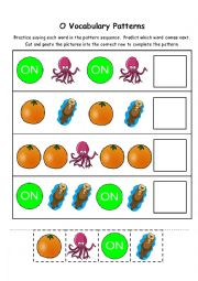 Letter O Vocabulary Patterns