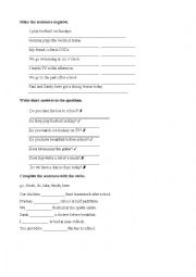 English Worksheet: Practice Present Simple