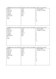 English Worksheet: Vocabulary Building: furniture